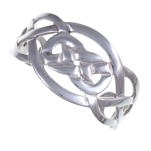 Celtic Knot Open Bangle - Click Image to Close