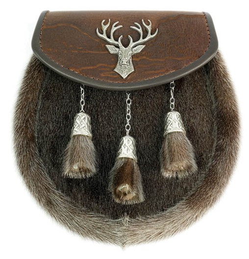 Classic Artisan Saddlery Stag Fur Sporran - Click Image to Close