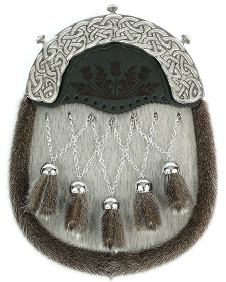 Classic Artisan 5 Tassel Fur Sporran - Click Image to Close