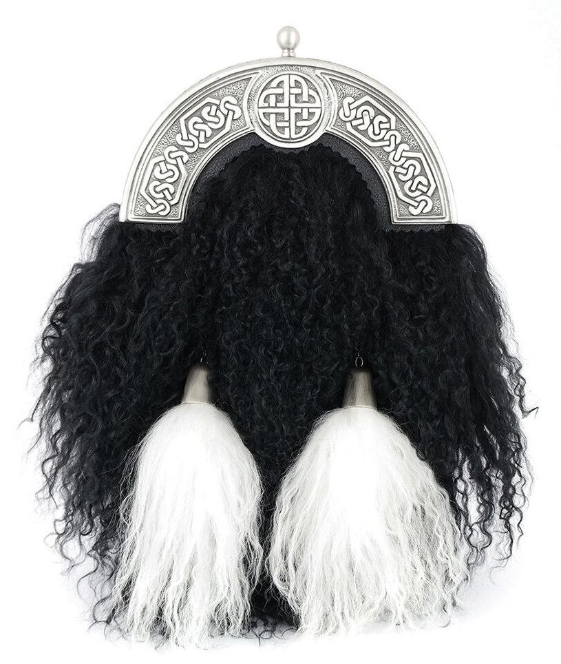 Persian Lambs Wool Black Sporran - Click Image to Close