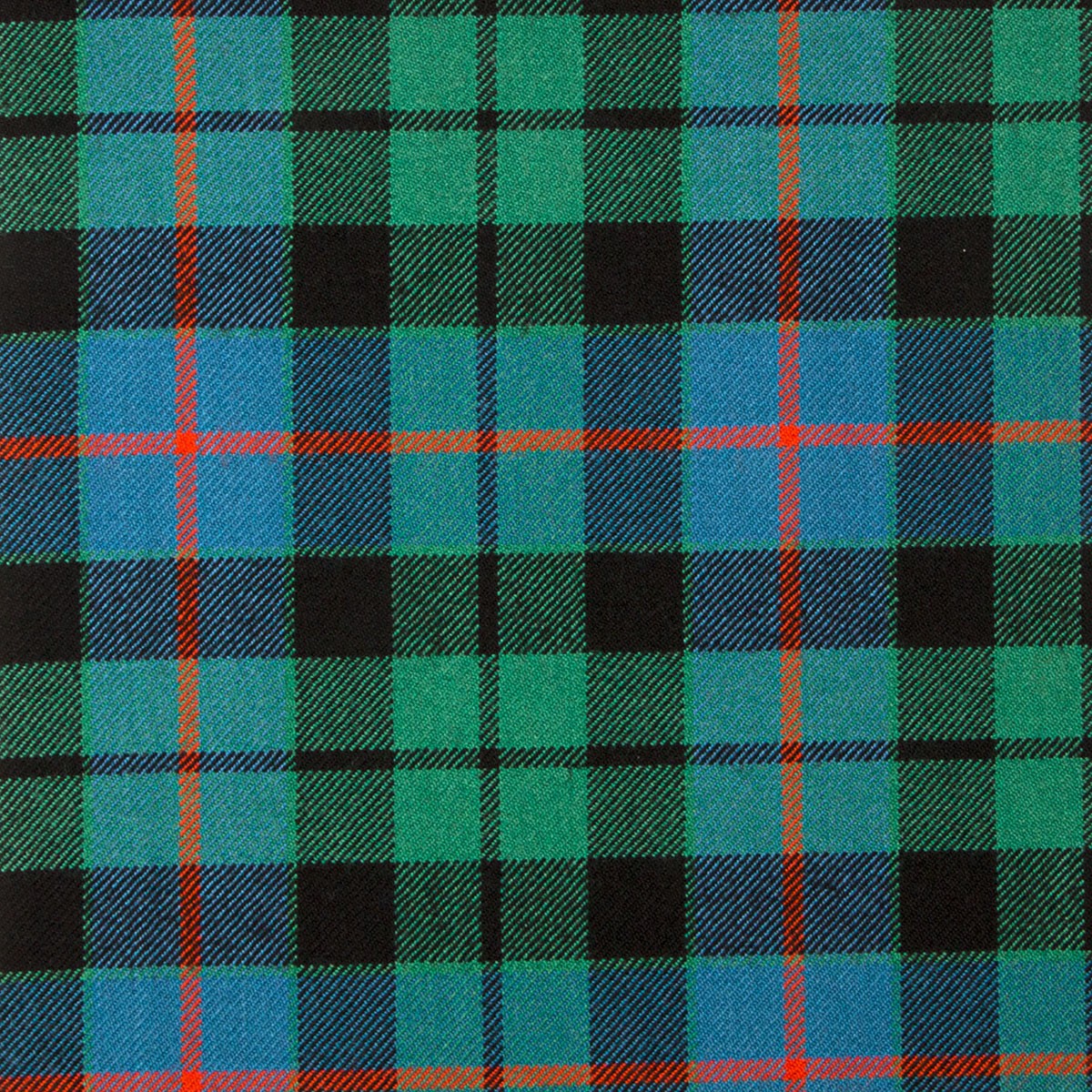 Morrison Green Ancient Heavy Weight Tartan Fabric - Click Image to Close