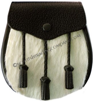 Calfskin Sporran with Braids - Click Image to Close