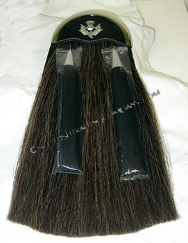 Grey Horsehair Sporran - 6" Cantle - Click Image to Close