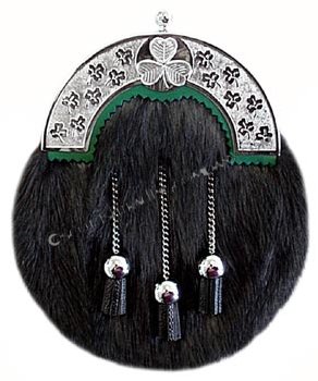 Irish Black Muskrat Shamrock Cantle