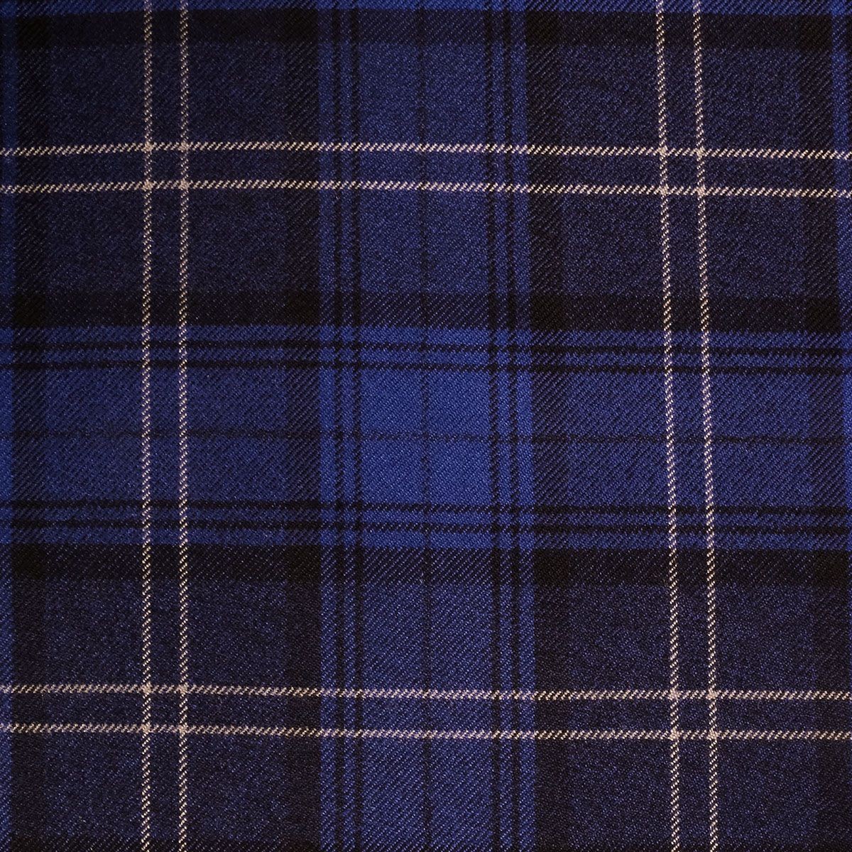 Navy Highland Granite Heavy Weight Tartan Fabric - Click Image to Close