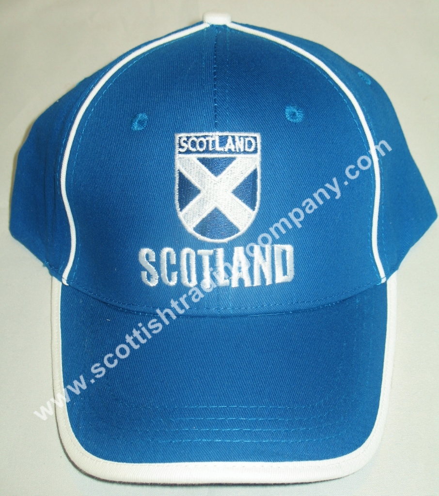 Scotland Shield Saltire Baseball Hat - Click Image to Close