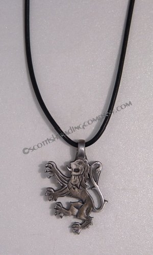 Antique Lion Rampant Pendant - Click Image to Close