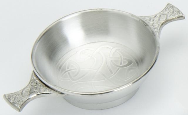 Celtic Scroll Quaich - Click Image to Close