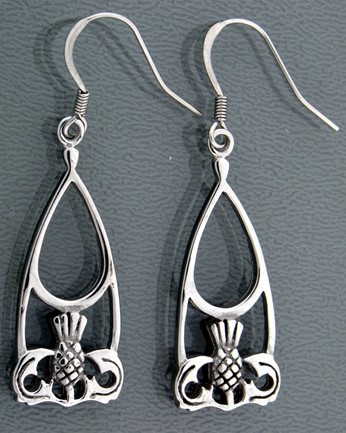 Scottish Thistle Drop Earrings