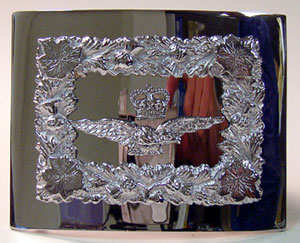 RCAF Chrome Waist Belt Buckle - Click Image to Close