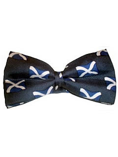 Saltire Scottish Flag Silk Bow Tie - Click Image to Close