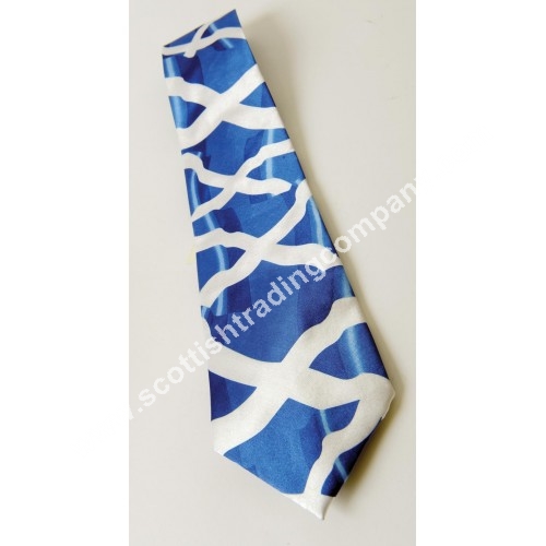 Billowing Saltire Scottish Tie - Click Image to Close