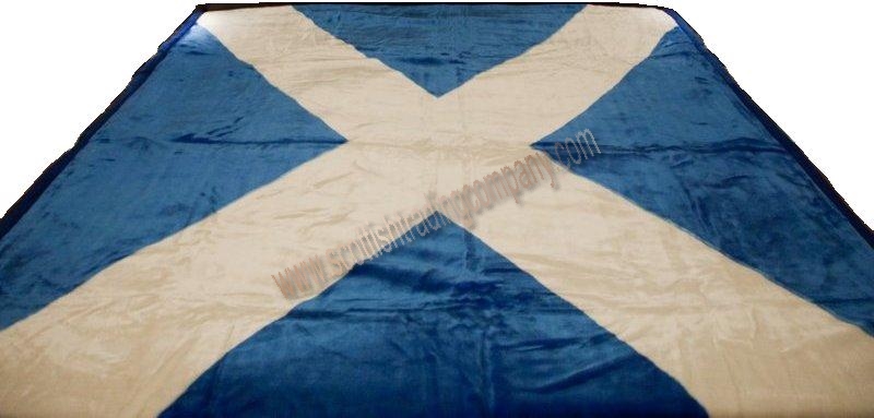 Scottish Saltire Velour Blanket - Click Image to Close