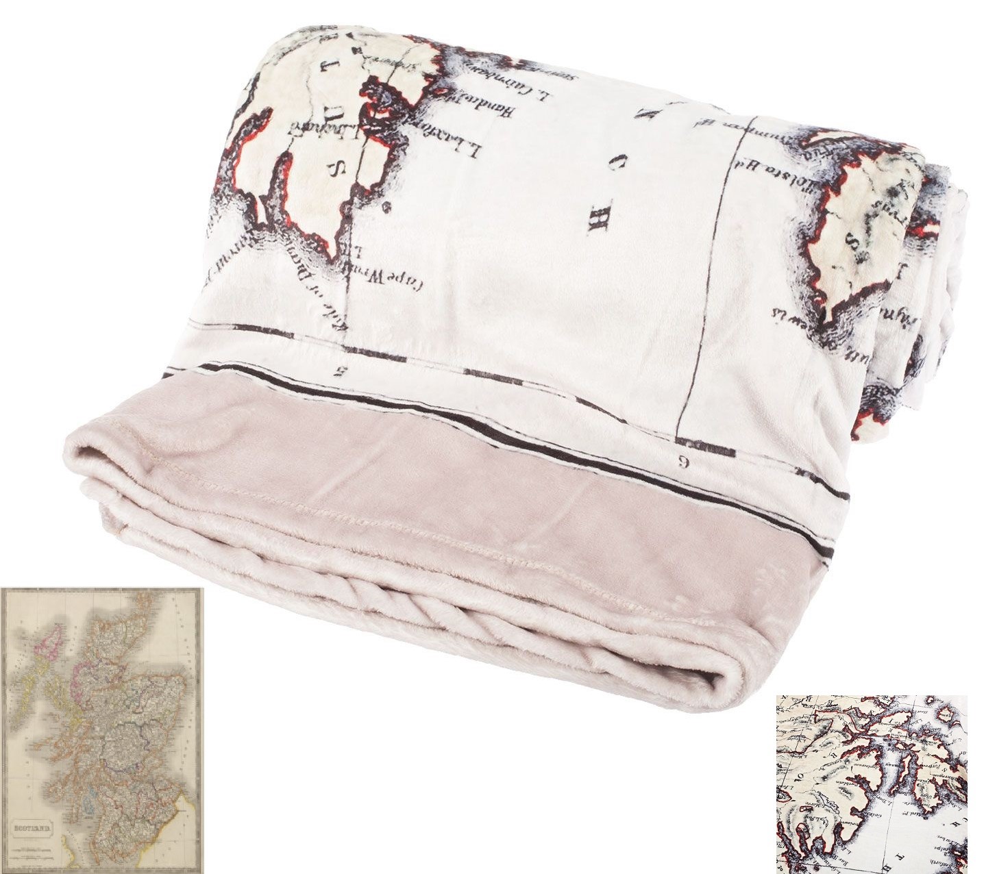 Scotland Map Fleece Blanket - Click Image to Close