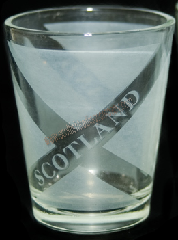 Scottish Saltire Etched Shot Glass