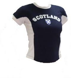 Womens Scotland Shirt in Dark Blue