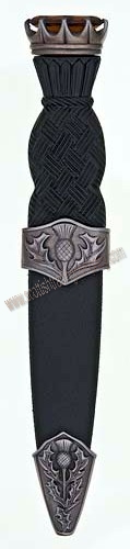 Stone Top Sgian Dubh Antique Finish