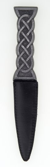 Celtic Leather Sgian Dubh Antique Finish - Click Image to Close