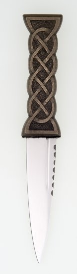 Celtic Leather Sgian Dubh Bronze Finish - Click Image to Close