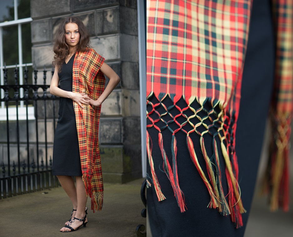 tartan sash brooch