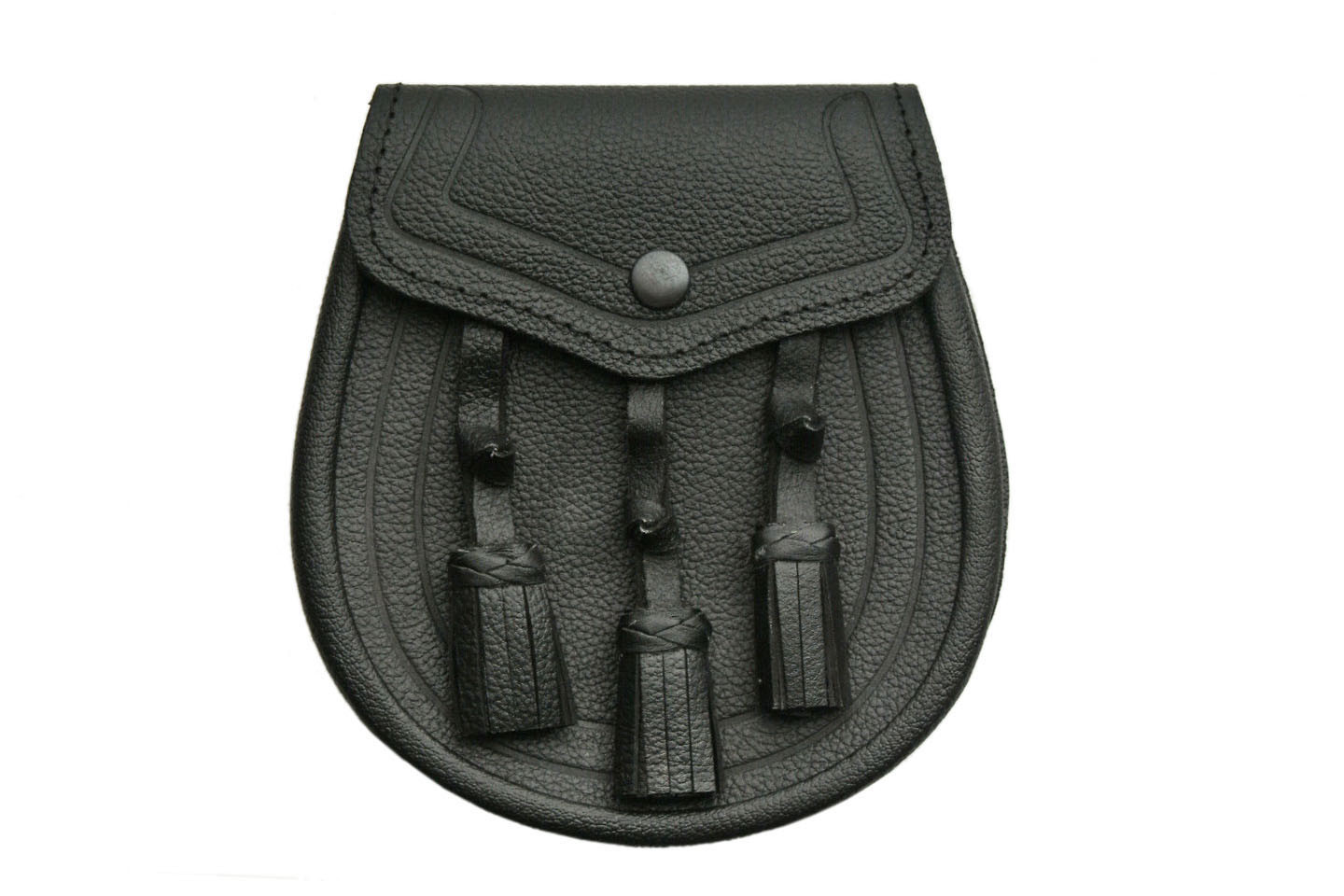 Basic Edged Tri Tassle Sporran - Click Image to Close