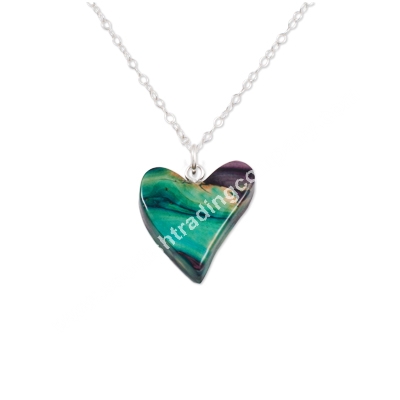 Heathergem Quirky Heart Heather Pendant - Click Image to Close