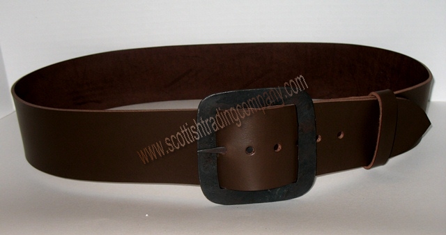 Square Hand Forged Kilt Belt and Buckle