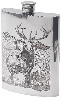 Stag Hip Flask - Click Image to Close