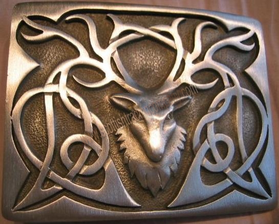 Stag Kilt Belt Buckle - Click Image to Close