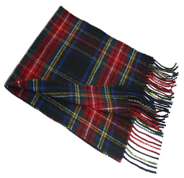 Stewart Clan Black Tartan Scarf