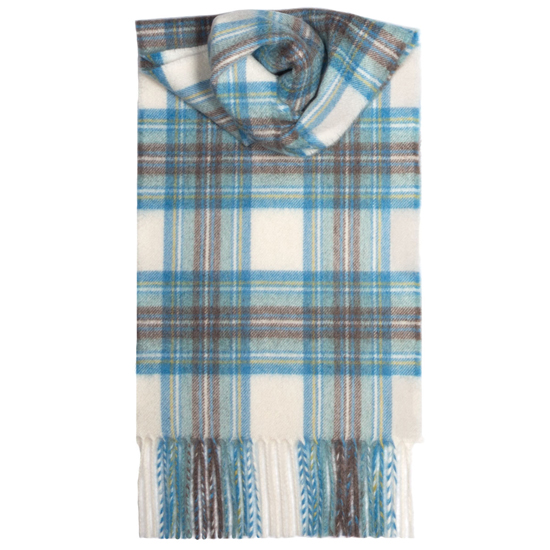 Stewart Blue Dress Cashmere Scarf - Click Image to Close