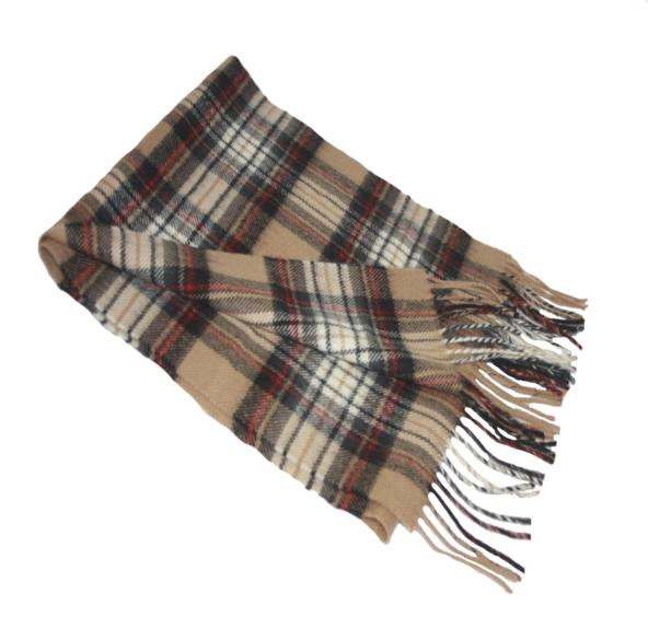 Stewart Clan Camel Tartan Scarf - Click Image to Close