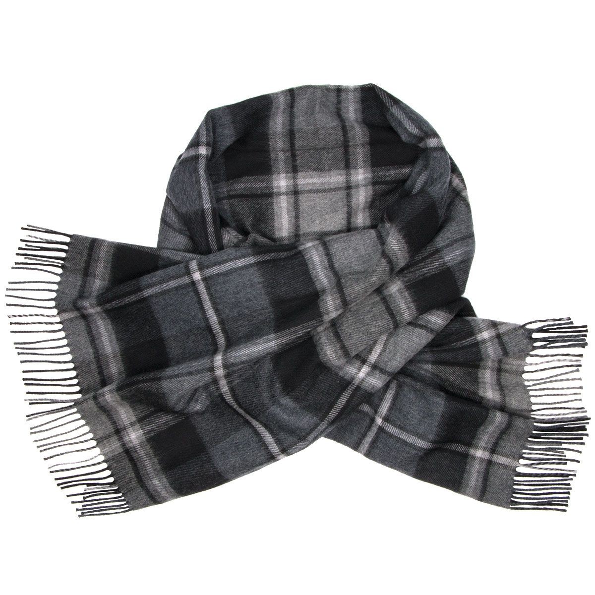 MacCrae Hunting Grey Tartan Lambswool Stole - Click Image to Close