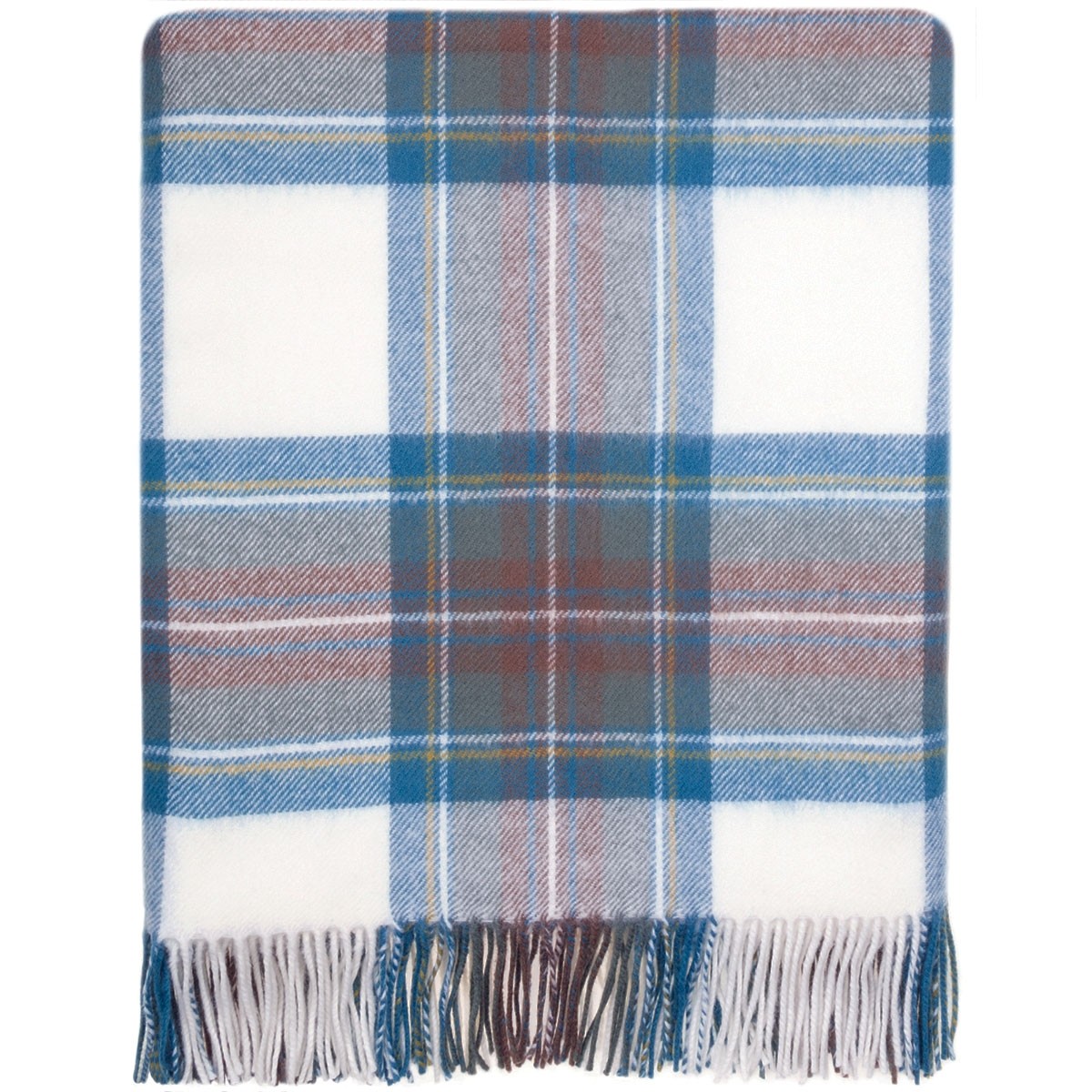 Stewart Blue Dress Tartan Lambswool Stole - Click Image to Close