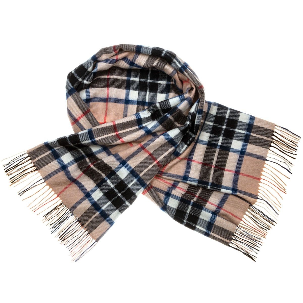 Thomson Camel Modern Tartan Lambswool Stole