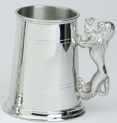 Lion Handle Tankard - Click Image to Close