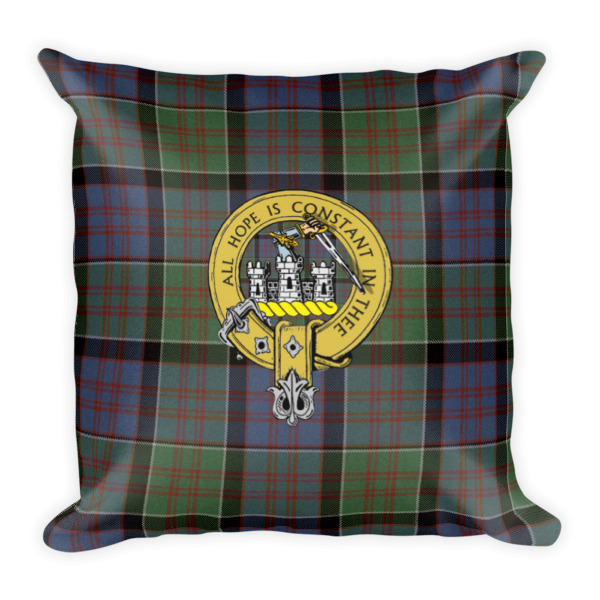 Scottish Clan Badge and Tartan Pillow - Click Image to Close