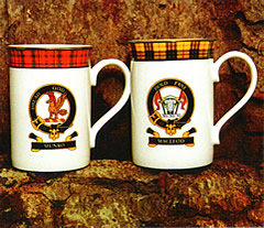 Tartan Rimmed Clan Mug