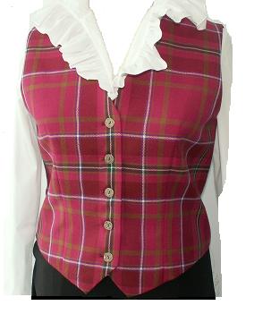 Ladies Tartan Vest - Click Image to Close