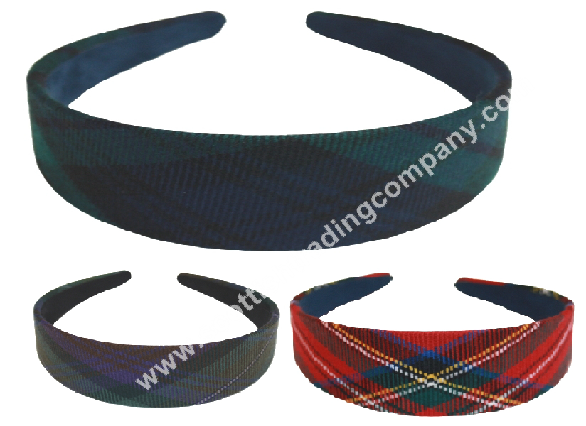 Tartan Wide Head Band - Click Image to Close