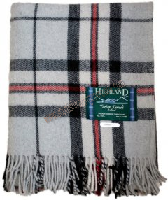 Thompson Grey Tartan Blanket - Click Image to Close