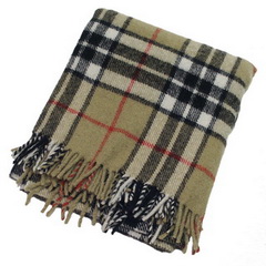 Thompson Camel Tartan Large Blanket - Click Image to Close