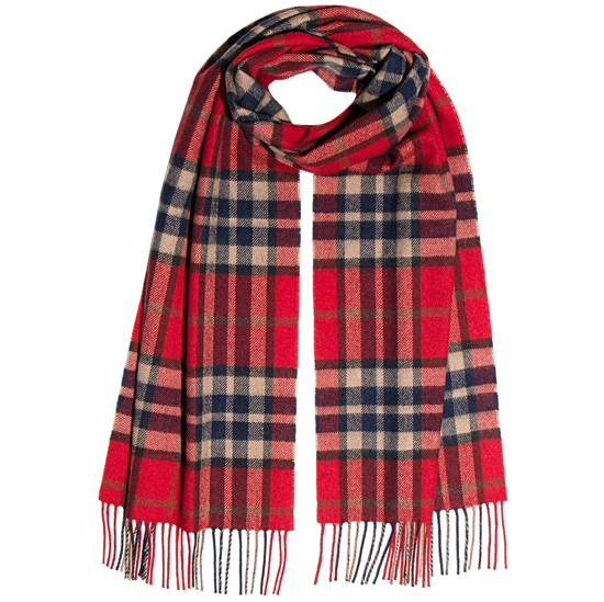 Thompson Red Antique Lambswool Scarf