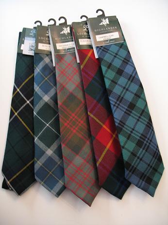Mens Wool Tie in Scottish Woven Watson Ancient Tartan