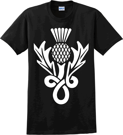 Scottish Thistle Celtic Knot T-shirt - Click Image to Close