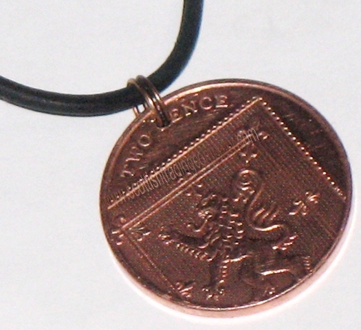 Scottish Two Pence Coin Pendant