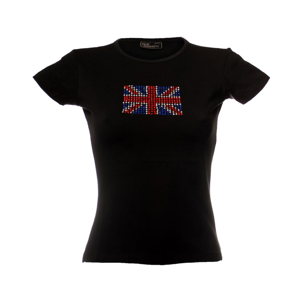 Womens Glitter British Shirt - Click Image to Close