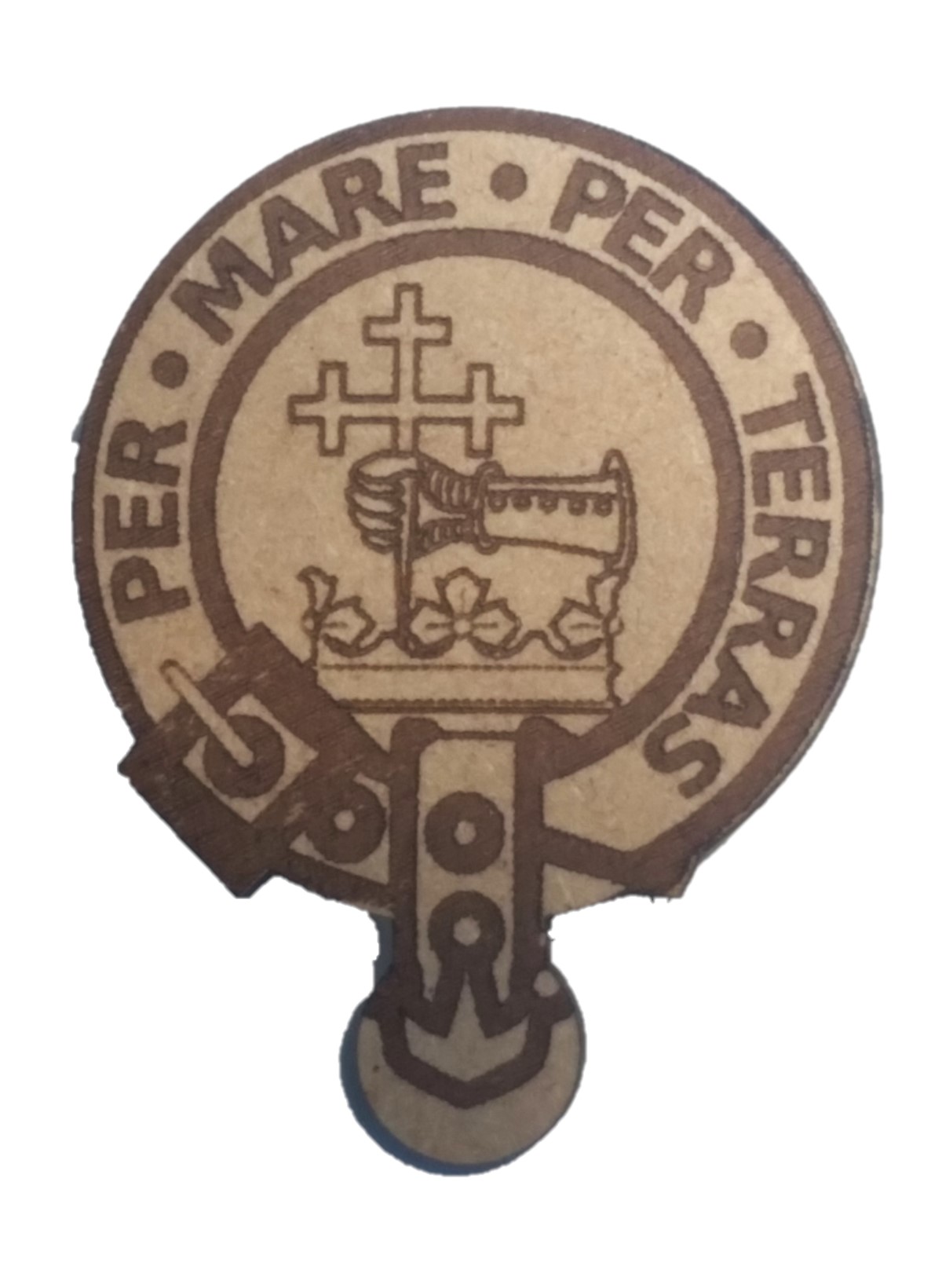 Wooden Scottish Clan Badge